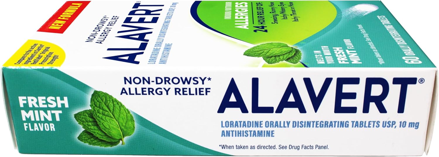 Alavert 24 Hour Non-Drowsy Allergy Relief Tablets Fresh Mint - 60 count ...