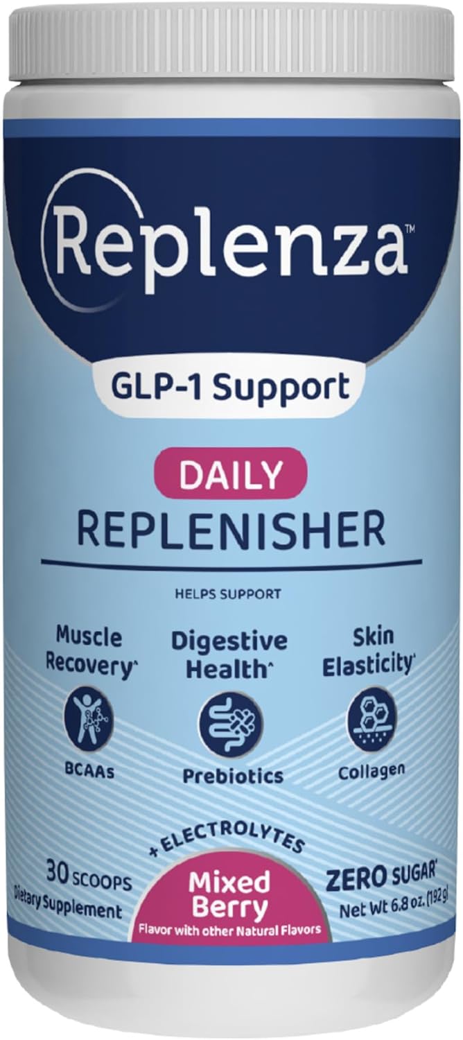 Shop replenza daily replenisher glp-1 support powder mixed berry
