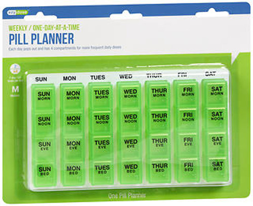 Rite Aid One-Day-At-A-Time Weekly Medication Organizer Tray