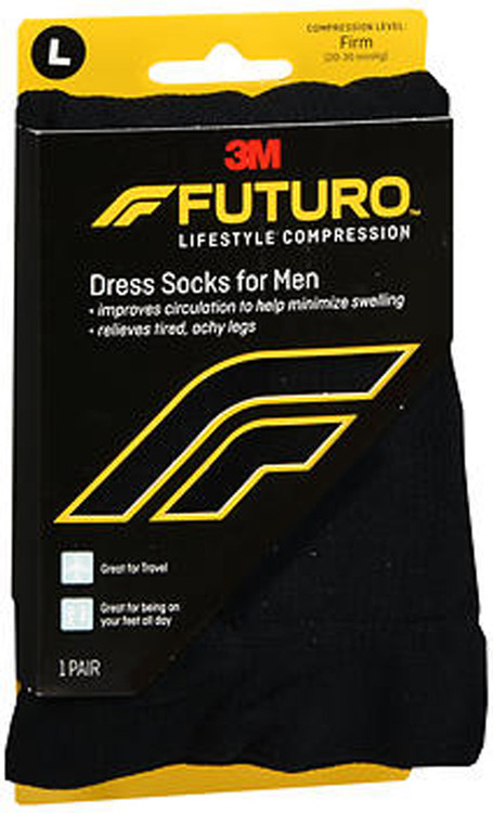 Futuro Restoring Dress Socks For Men Over the Calf Large Black Firm - 1 ...