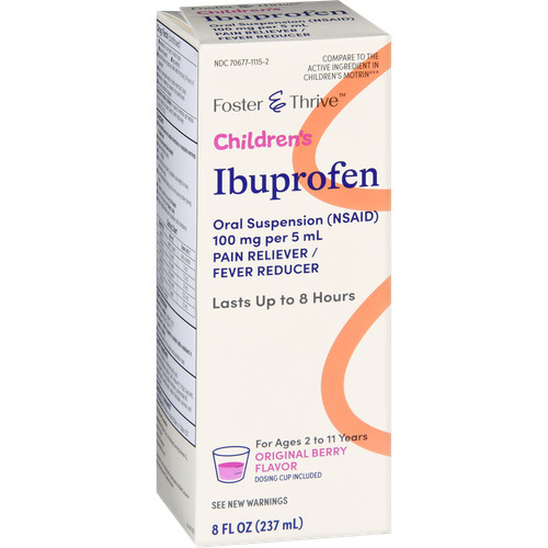 Foster & Thrive Children's Ibuprofen 100 mg per 5 mL Oral Suspension ...