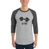 WTees GYM 3/4 Sleeve Raglan Shirt