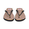 WTees Rainbow Stripe Flip-Flops White