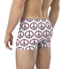 WTees Flower Power Peace Sign Trunk Boxer Briefs White