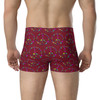 WTees Flower Power Peace Sign Trunk Boxer Briefs Maroon