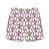 WTees Flower Power Peace Sign Swim Trunks White