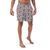 WTees Flower Power Peace Sign Swim Trunks Silver