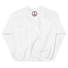 WTees Flower Power Peace Sign Crew Neck Sweatshirt