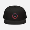 WTees Flower Power Peace Sign Snapback Hat