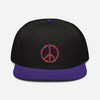 WTees Flower Power Peace Sign Snapback Hat