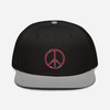 WTees Flower Power Peace Sign Snapback Hat