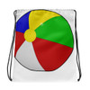 WTees Beach Ball Drawstring Bag White