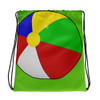 WTees Beach Ball Drawstring Bag Green