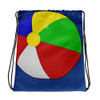 WTees Beach Ball Drawstring Bag Blue