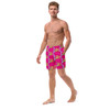 WTees Retro Love Love Love Swim Trunk Red Violet