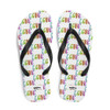 WTees Retro Love Love Love Flip-Flops White