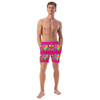 WTees Peace & Love Swim Trunks Red Violet