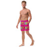 WTees Peace & Love Swim Trunks Red Violet