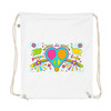 WTees Peace & Love Organic Cotton Drawstring Bag