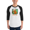 WTees Bottoms Up! Beer Mug 3/4 Sleeve Raglan Shirt