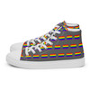 WTees Rainbow Flags High Top Canvas Sneakers Grey