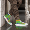 WTees Rainbow Flags High Top Canvas Sneakers Green