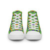 WTees Rainbow Flags High Top Canvas Sneakers Green