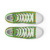 WTees Rainbow Flags High Top Canvas Sneakers Green