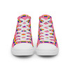 WTees Rainbow Flags High Top Canvas Sneakers Pink