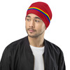 WTees Rainbow Stripe Beanie Red