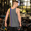 WTees Rainbow Stripe Tank Top Grey