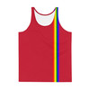 WTees Rainbow Stripe Tank Top Red