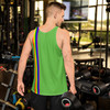 WTees Rainbow Stripe Tank Top Green