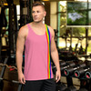 WTees Rainbow Stripe Tank Top Pink