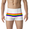 WTees Rainbow Stripe Trunk Boxer Brief White