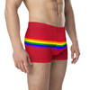 WTees Rainbow Stripe Trunk Boxer Briefs Red