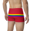 WTees Rainbow Stripe Trunk Boxer Briefs Red