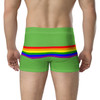 WTees Rainbow Stripe Trunk Boxer Briefs Green