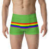 WTees Rainbow Stripe Trunk Boxer Briefs Green