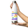 WTees Love & Let Love Stainless Steel Water Bottle