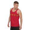 WTeews Rainbow Hearts Tank Top Red