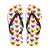 WTees Rainbow Hearts Flip-Flops White 