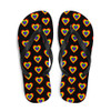 WTees Rainbow Hearts Flip-Flops Black