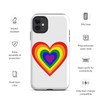 WTees Rainbow Heart Tough Case for iPhone® White