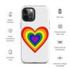 WTees Rainbow Heart Tough Case for iPhone® White