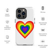 WTees Rainbow Heart Tough Case for iPhone® White