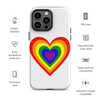 WTees Rainbow Heart Tough Case for iPhone® White