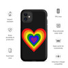 WTees Rainbow Heart Tough Case for iPhone® Black