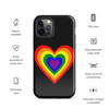 WTees Rainbow Heart Tough Case for iPhone® Black