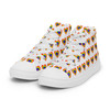 WTees Rainbow Hearts Men’s High Top Canvas Shoes White